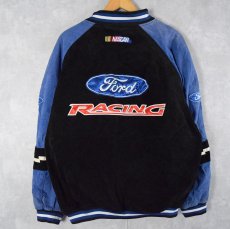 画像1: ESSEX "Ford Racing" スエードレーシングジャケット L (1)