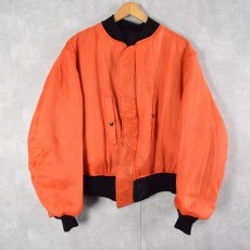 画像2: 民間用 90's USA製 ワッペン付き MA-1 フライトジャケット MEDIUM (2)