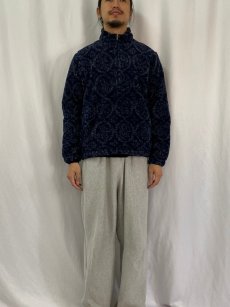 画像2: 90's Patagonia USA製 "KIMONO PATTERN" グリセード プルオーバーフリースジャケット L (2)