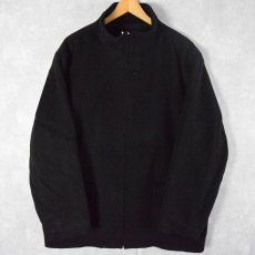 画像1: LAUREN RALPH LAUREN メルトンジップコート BLACK (1)