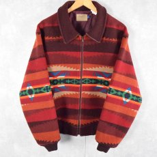 画像1: 80〜90's PENDLETON USA製 "High Grade Western Wear" ネイティブ柄 ウールジャケット XL (1)