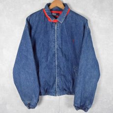 画像1: 90's POLO Ralph Lauren ブランケットライナー デニムスイングトップ L (1)