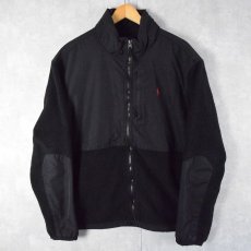 画像1: POLO Ralph Lauren フリースジャケット BLACK XL (1)