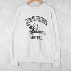 画像1: 90's REVERSE WEAVE TYPE "THOMAS JEFFERSON FOOTBALL" プリントスウェット (1)