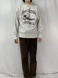 画像2: 90's REVERSE WEAVE TYPE "THOMAS JEFFERSON FOOTBALL" プリントスウェット (2)