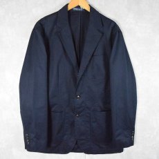 画像1: 90's〜 POLO Ralph Lauren コットンテーラードジャケット 44R NAVY (1)