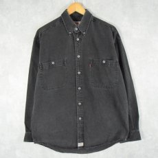 画像1: 90's Levi's ブラックデニムシャツ M (1)