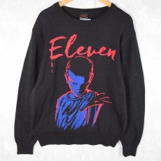 画像1: STRANGER THINGS "Eleven" SFドラマ 柄編みコットン×ポリエステルニットセーター XL (1)