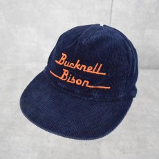 画像1: "Bucknell Bison" スナップバック コーデュロイ刺繍キャップ (1)