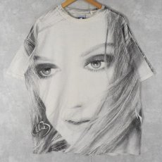 画像1: Celine Dion ミュージシャン大判プリントTシャツ 2XL (1)