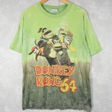 画像1: 90's DONKEY KONG 64 ビデオゲームプリントTシャツ L (1)