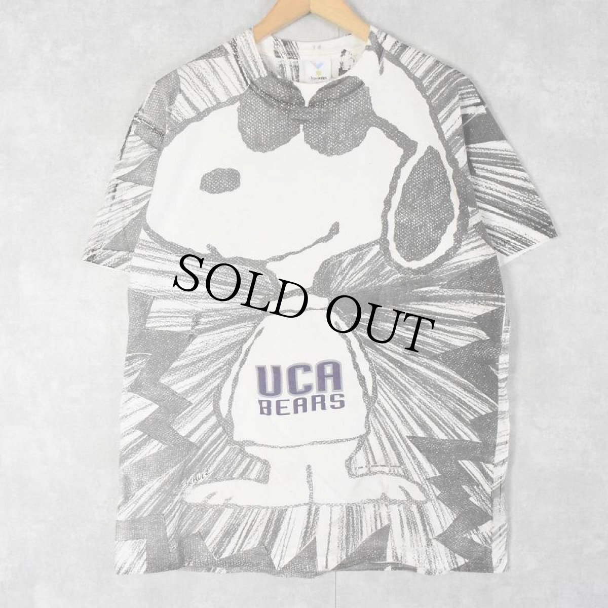 画像1: 90's SNOOPY USA製 "UCA BEARS" 大判プリントTシャツ L (1)