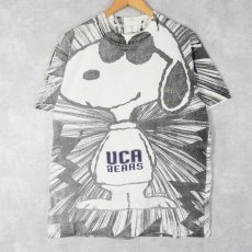 画像1: 90's SNOOPY USA製 "UCA BEARS" 大判プリントTシャツ L (1)