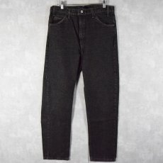 画像1: 90's Levi's 505 USA製 ブラックデニムパンツ W35 (1)