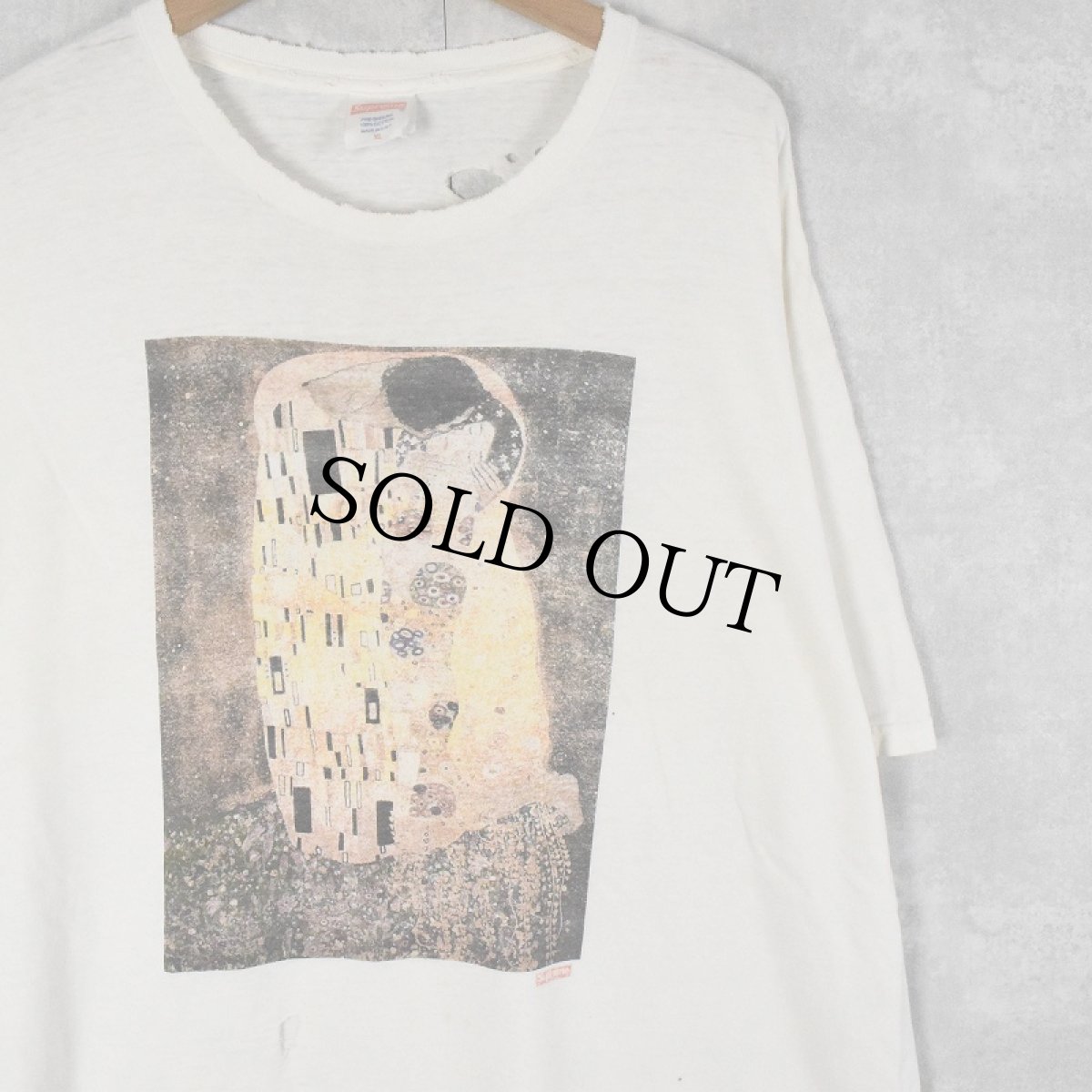 画像1: 90's Supreme × GUSTAV KLIMT USA製 "接吻" アートプリントTシャツ XL (1)