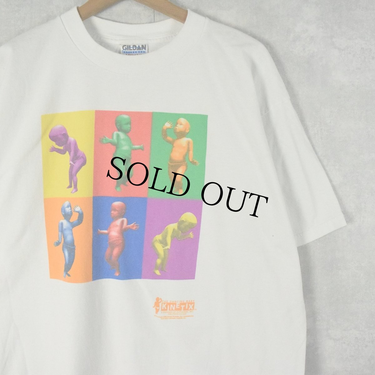 画像1: THE DANCING BABY アニメーションプリントTシャツ XL (1)