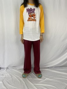 画像2: 70's USA製 キャラクタープリントラグランTシャツ L (2)