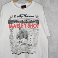 画像1: BOB MARLEY "The Jamaican Daily News" プリントTシャツ 2X (1)