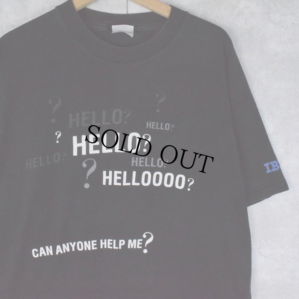 画像1: IBM "HELLO?" コンピューター企業Tシャツ XL (1)