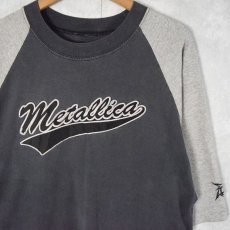 画像1: METALLICA ロックバンド ラグランTシャツ (1)