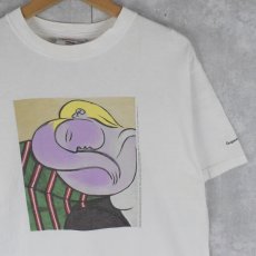 画像1: 2000's Pablo Picasso USA製 "Woman with yellow hair" 美術館 アートプリントTシャツ M (1)