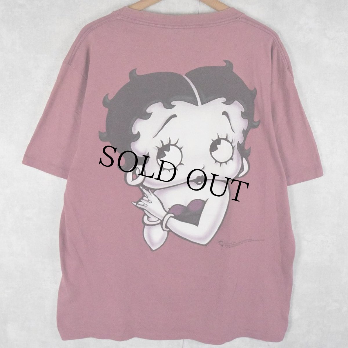 画像1: 90's BETTY BOOP USA製 キャラクターパロディプリントTシャツ XL (1)