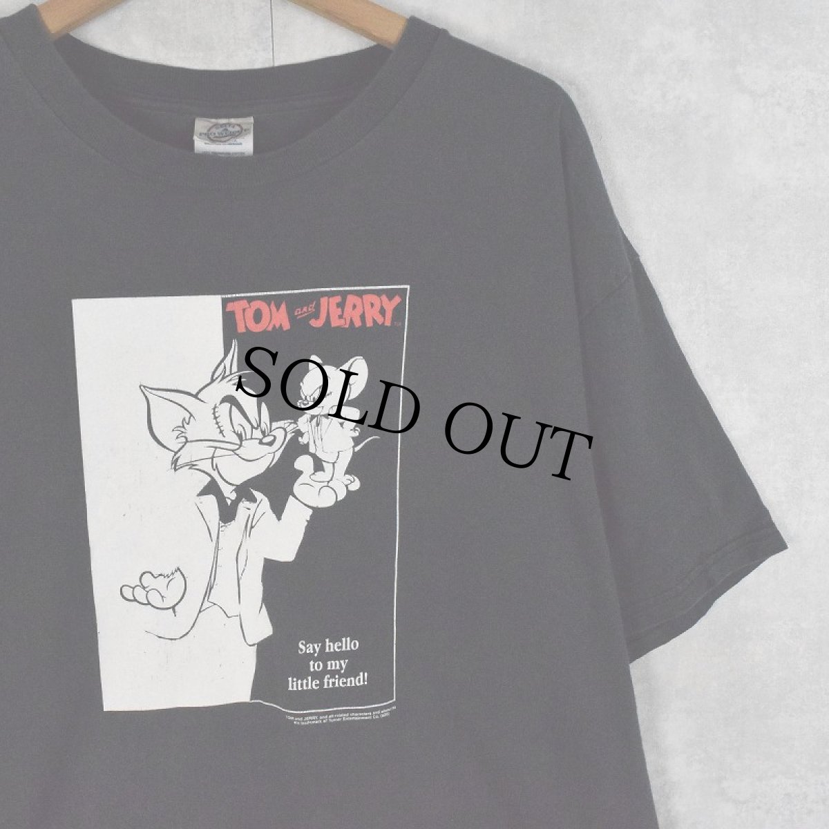 画像1: TOM AND JERRY キャラクターパロディプリントTシャツ XL (1)