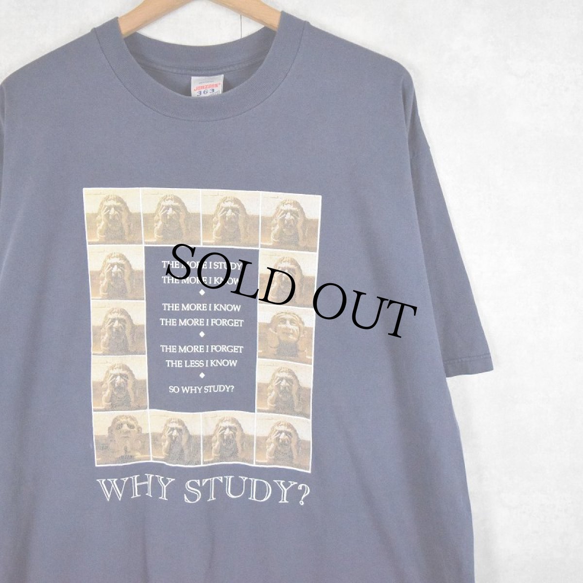 画像1: OXFORD UNIVERSITY "WHY STUDY?" プリントTシャツ XXL (1)