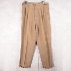 画像1: 90's DOCKERS "LOOSE FIT" 2タック リネン×コットン スラックス W30-33 (1)