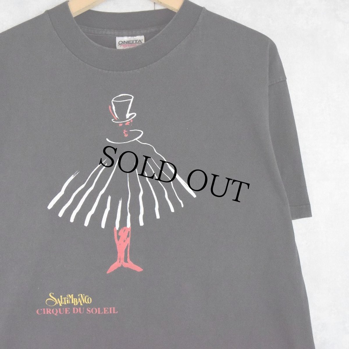 画像1: 90's CIRQUE DU SOLEIL USA製 "SALTIMBANCO"サーカスプリントTシャツ L (1)