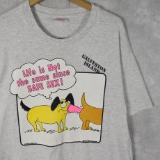 画像1: 90's USA製 シュールイラスト エロプリントTシャツ L (1)