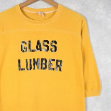 画像1: 70〜80's USA製 "GLASS LUMBER" フットボールTシャツ XL (1)