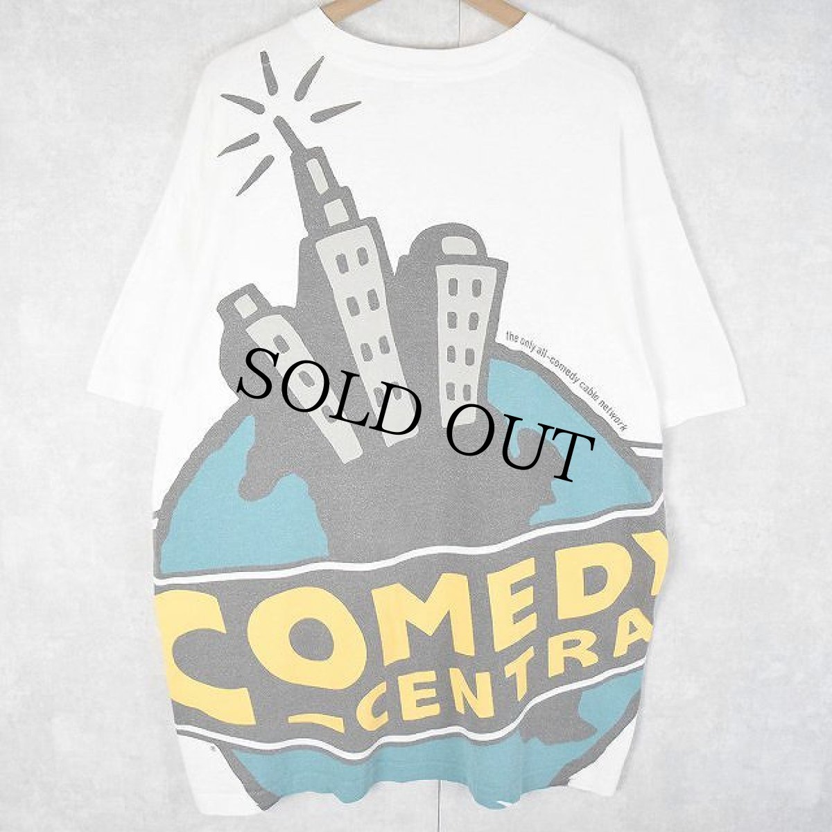 画像1: 90's USA製 "COMEDY CENTRAL" テレビチャンネル プリントTシャツ XL (1)