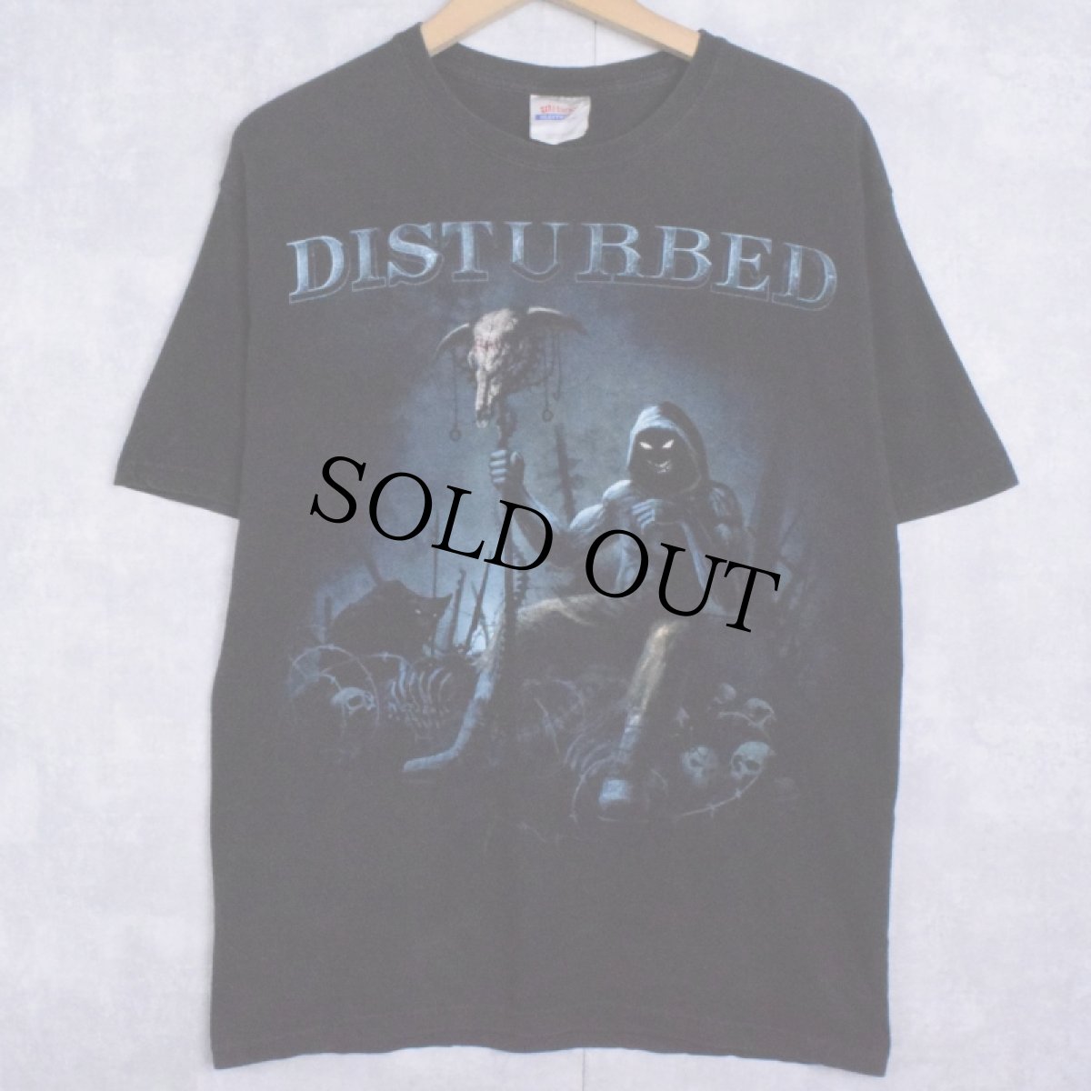 画像1: 2000's DISTURBED ヘヴィメタルバンドTシャツ BLACK M (1)