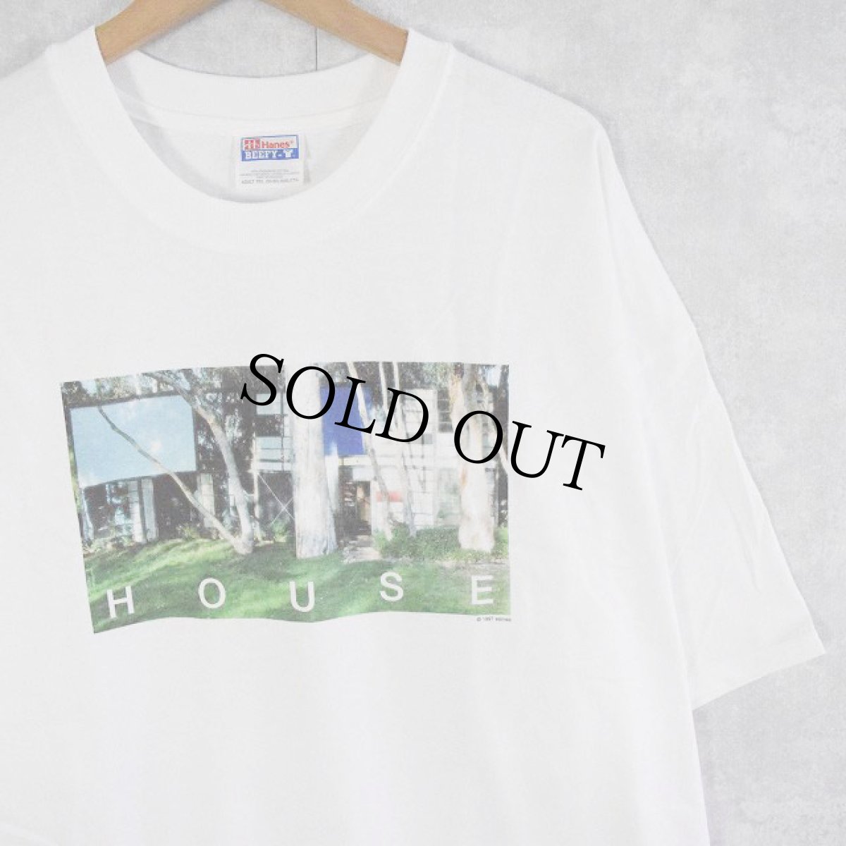 画像1: 90's Eames office "HOUSE" インテリア企業プリントTシャツ WHITE DEADSTOCK M (1)