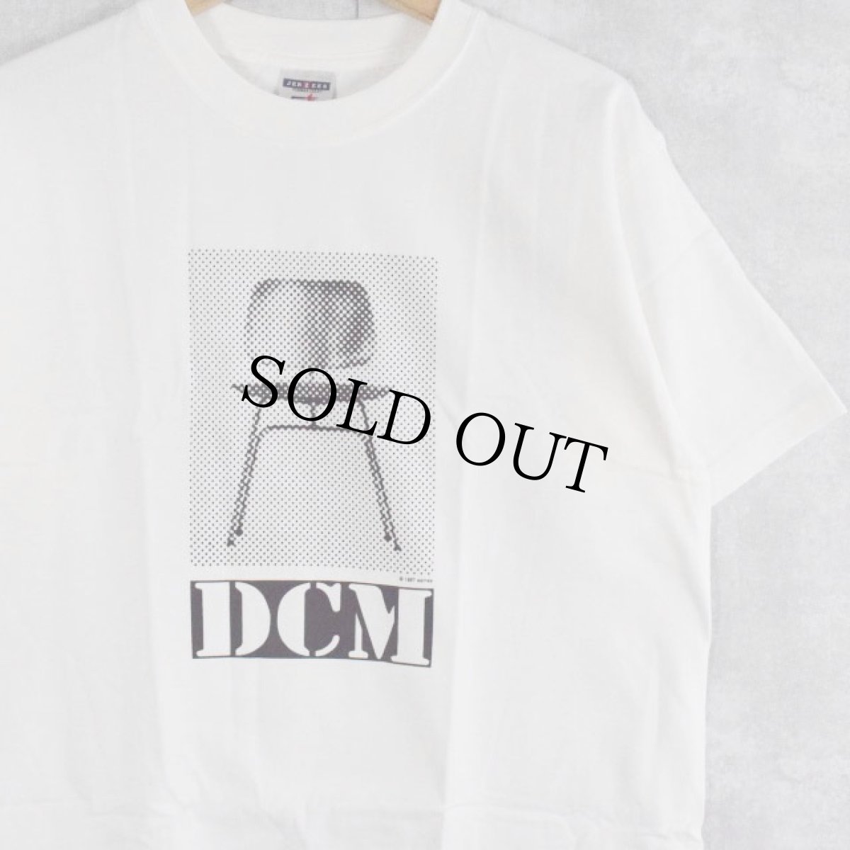 画像1: 90's Eames office "DCM" インテリア企業プリントTシャツ WHITE DEADSTOCK M (1)