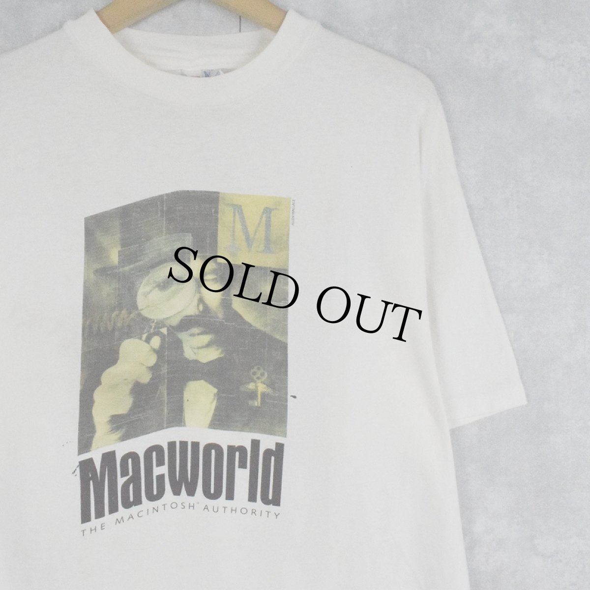 画像1: 90's Apple USA製 "Mac world" プリントTシャツ L (1)