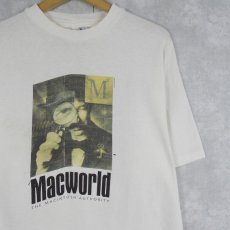 画像1: 90's Apple USA製 "Mac world" プリントTシャツ L (1)