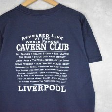 画像2: 90's THE CAVERN CLUB ライブハウスプリントTシャツ NAVY L (2)