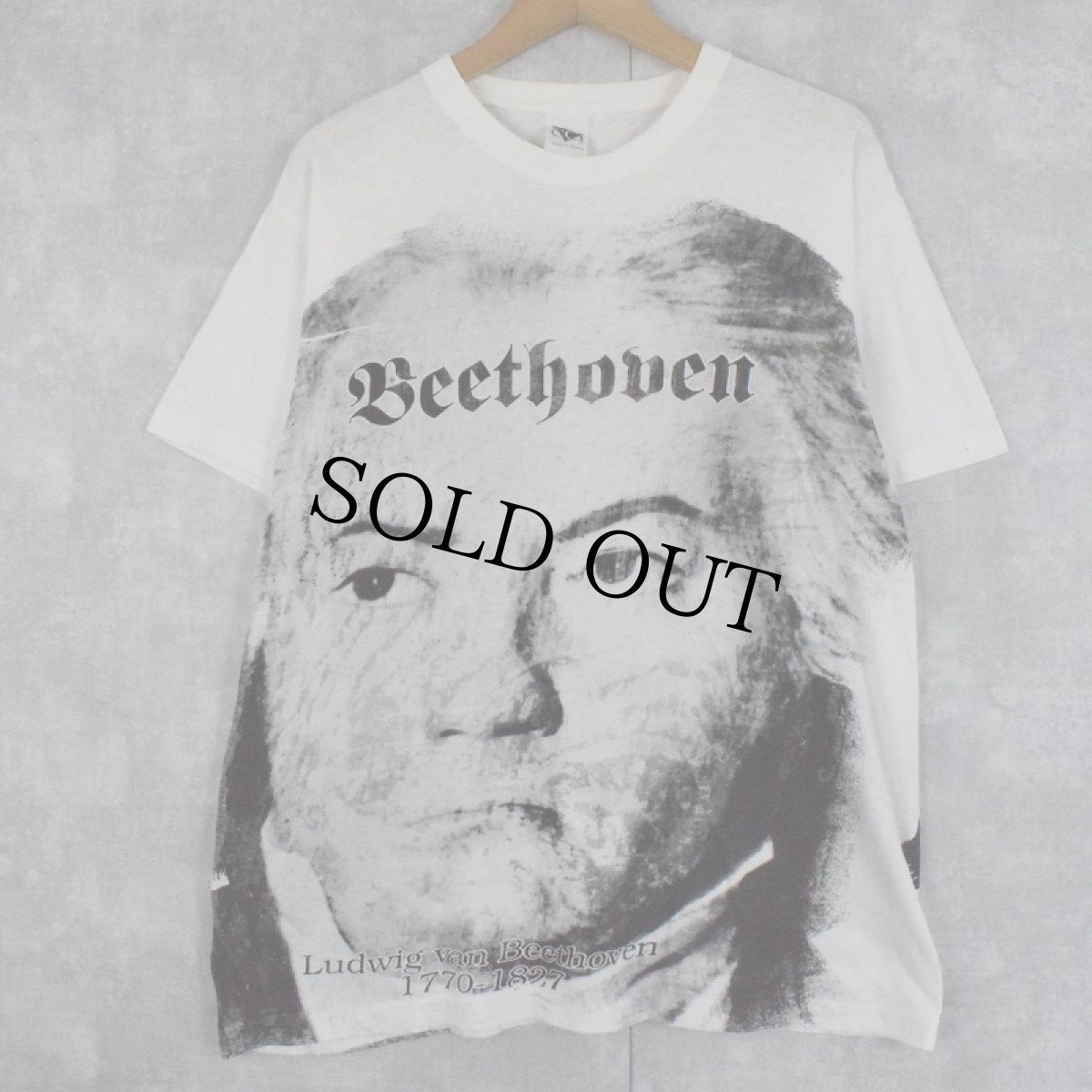 画像1: 90's Ludwig van Beethoven 音楽家 大判プリントTシャツ (1)