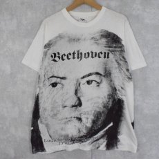 画像1: 90's Ludwig van Beethoven 音楽家 大判プリントTシャツ (1)