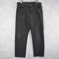 画像1: 90's Levi's 501 USA製 ブラックデニムパンツ W35 (1)