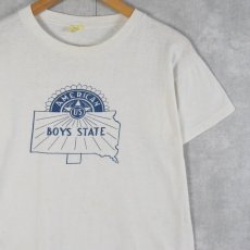 画像1: 50〜60's AMERICAN BOYS STATE プリントTシャツ L (1)