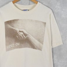 画像1: 90's USA製 "ISAUAH 41:13" 旧約聖書プリントTシャツ XL (1)