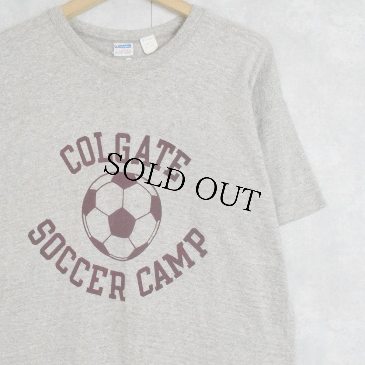 画像1: 70's Champion バータグ USA製 "COLGATE SOCCER CAMP" プリントTシャツ DEADSTOCK XL (1)