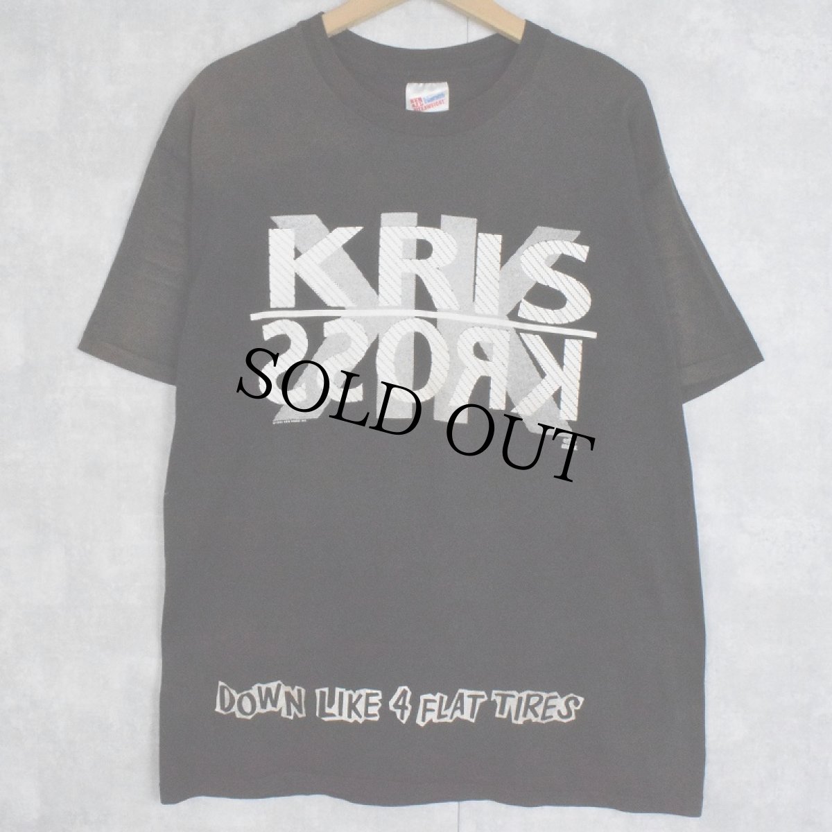 画像1: 90's Kris Kross USA製 "DOWN LIKE 4 FLAT TIRES" ヒップホップTシャツ XL (1)