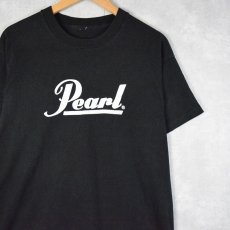 画像1: 90's Pearl "The best reason to play drums." 楽器メーカー ロゴプリントTシャツ (1)