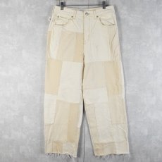 画像1: BDG Urban Outfitters "PUDDLE" 切り替えデザイン コットンパンツ W30 (1)