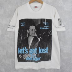 画像1: 90's BRUCE WEBER USA製 "let's get lost starring chet baker" フォトプリントTシャツ L (1)