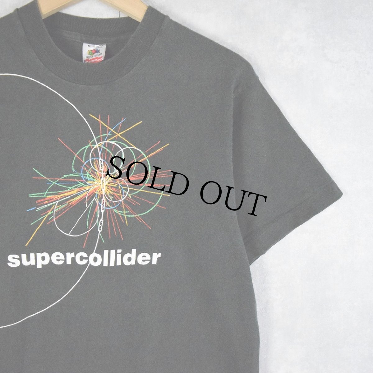 画像1: 90's USA製 supercollider プログラミングプリントTシャツ M (1)